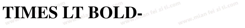 TIMES LT BOLD字体转换